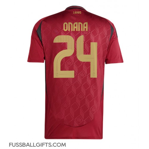 Belgien Amadou Onana #24 Fußballbekleidung Heimtrikot EM 2024 Kurzarm